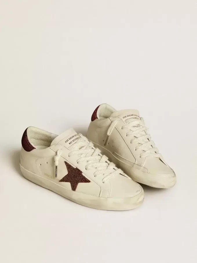 Super-Star LTD voor dames met suède ster en hielbandje met Swarovski-kristallen