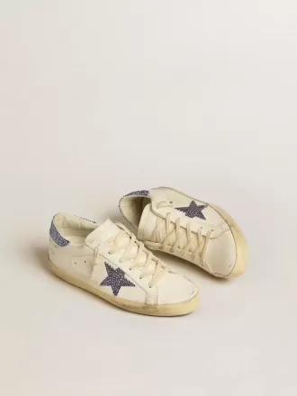 Super-Star LTD voor dames met suède ster en hielbandje met Swarovski-kristallen