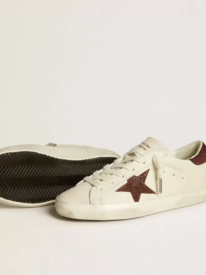 Super-Star LTD voor dames met suède ster en hielbandje met Swarovski-kristallen