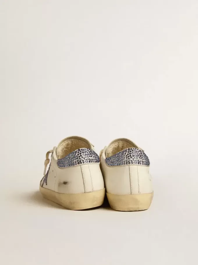 Super-Star LTD voor dames met suède ster en hielbandje met Swarovski-kristallen