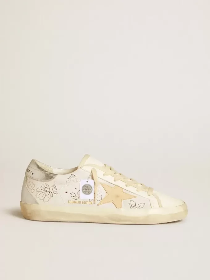 Super-Star LTD voor dames met Swarovski-kristallen en rookgrijze leren ster
