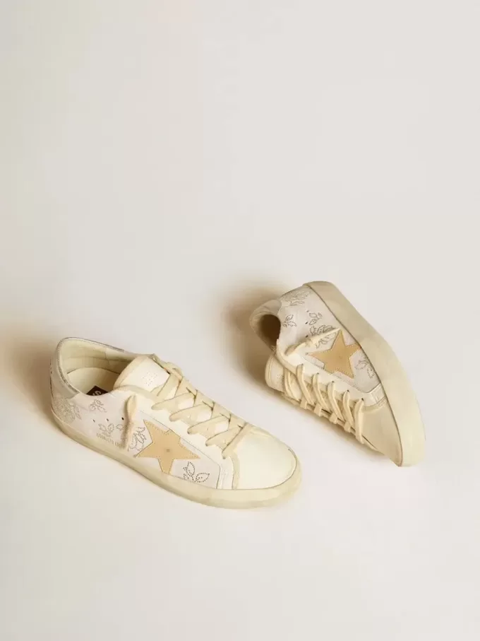 Super-Star LTD voor dames met Swarovski-kristallen en rookgrijze leren ster