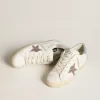 Super-Star LTD voor dames met veelkleurige glitterster en suède hielstuk