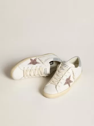 Super-Star LTD voor dames met veelkleurige glitterster en suède hielstuk
