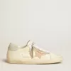Super-Star LTD voor dames van nappaleer met nude leren ster en glitter hiellip