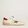 Super-Star LTD voor heren in nappa met metallic ster en nubuck hielstuk