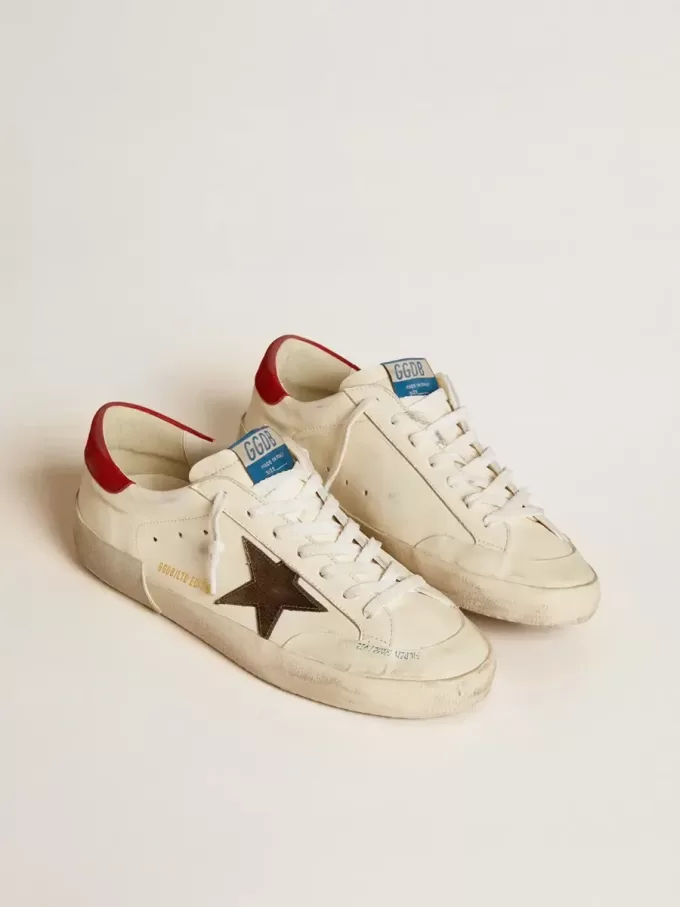 Super-Star LTD voor heren in nappa met metallic ster en nubuck hielstuk