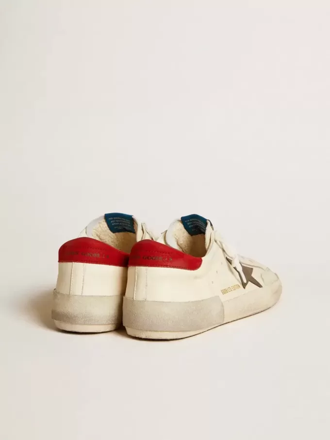Super-Star LTD voor heren in nappa met metallic ster en nubuck hielstuk