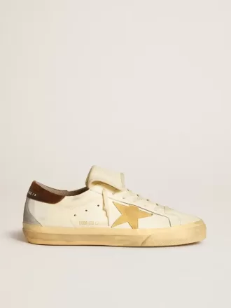 Super-Star LTD voor heren in nappa met suède ster en bruine hielband.