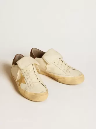 Super-Star LTD voor heren in nappa met suède ster en bruine hielband.