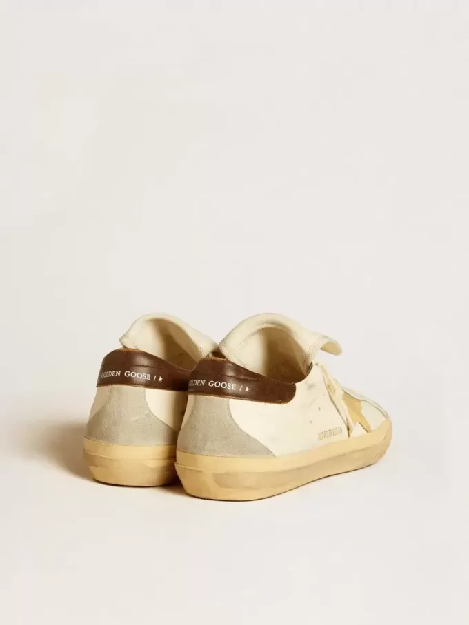 Super-Star LTD voor heren in nappa met suède ster en bruine hielband.