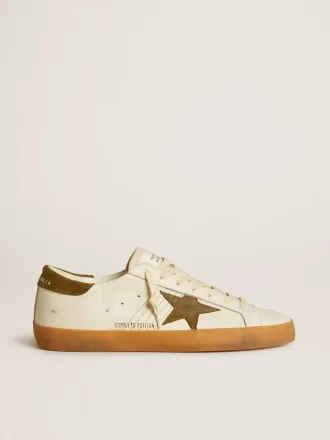 Super-Star LTD voor heren met militairgroene nubuck ster en hielstuk