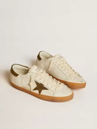 Super-Star LTD voor heren met militairgroene nubuck ster en hielstuk