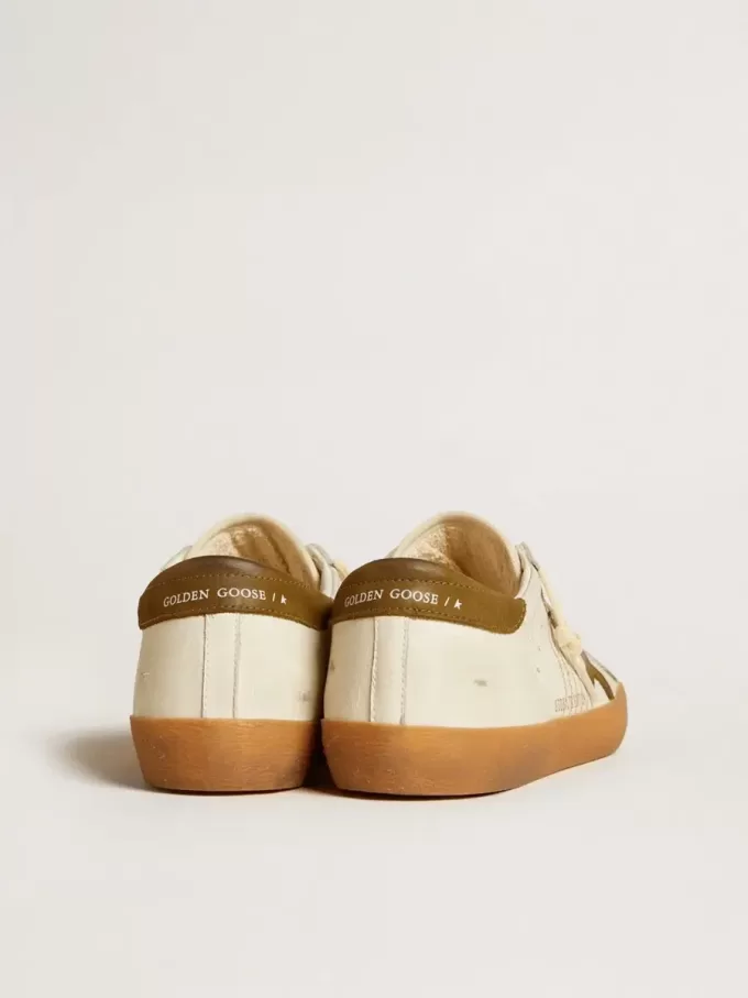 Super-Star LTD voor heren met militairgroene nubuck ster en hielstuk