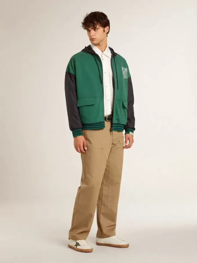 Super-Star LTD voor heren met militairgroene nubuck ster en hielstuk