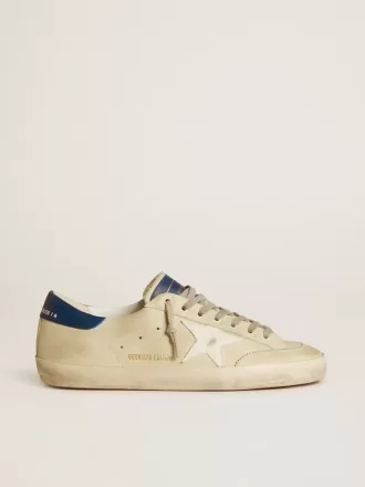 Super-Star LTD voor heren van nubuck met witte leren ster en blauwe hielband