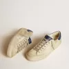 Super-Star LTD voor heren van nubuck met witte leren ster en blauwe hielband