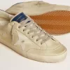 Super-Star LTD voor heren van nubuck met witte leren ster en blauwe hielband