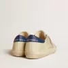 Super-Star LTD voor heren van nubuck met witte leren ster en blauwe hielband