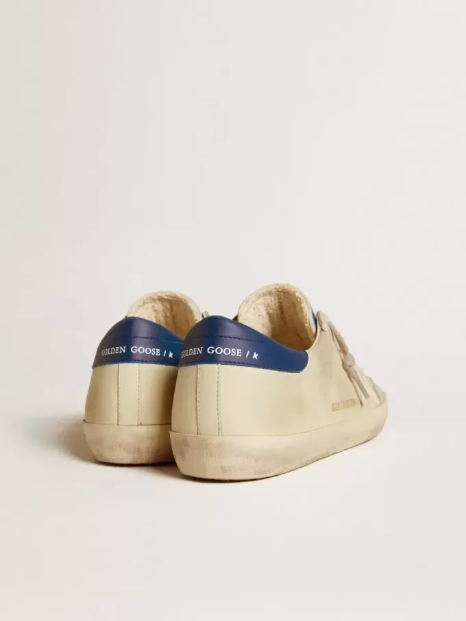 Super-Star LTD voor heren van nubuck met witte leren ster en blauwe hielband