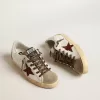 Super-Star met bordeauxrode glitterster en zilveren hielband