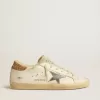 Super-Star met zilveren leren ster en haklip met krokodillenprint