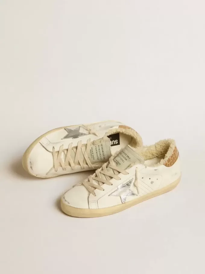Super-Star met zilveren leren ster en haklip met krokodillenprint