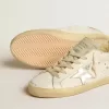 Super-Star met zilveren leren ster en haklip met krokodillenprint