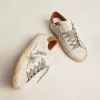 Super-Star sneakers voor dames met suède ster en bruine hielband