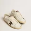 Super-Star sneakers voor heren met bruine suède ster en roze hielstuk