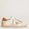 Super-Star sneakers voor heren met suède ster en bruine hielband