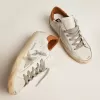 Super-Star sneakers voor heren met suède ster en bruine hielband