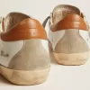 Super-Star sneakers voor heren met suède ster en bruine hielband