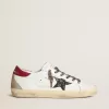 Super-Star voor dames in nappa met glitterster en rode nappa hielband