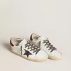 Super-Star voor dames in nappa met glitterster en rode nappa hielband