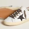 Super-Star voor dames in nappa met glitterster en rode nappa hielband