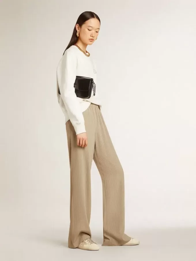 Super-Star voor dames in nappaleer met Swarovski-kristallen ster en hiellip.