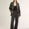 Super-Star voor dames in suède en Swarovski-kristallen met zilveren ster