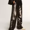 Super-Star voor dames in wit nappa met roze metallic leren ster