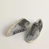 Super Star voor dames met glitter bovenkant en zilverkleurige metalen ster