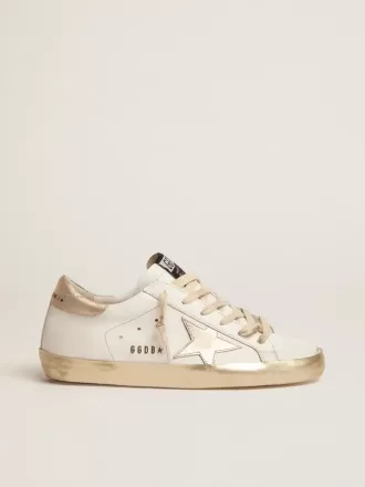 Super-Star voor dames met gouden glitterrand en metalen studs