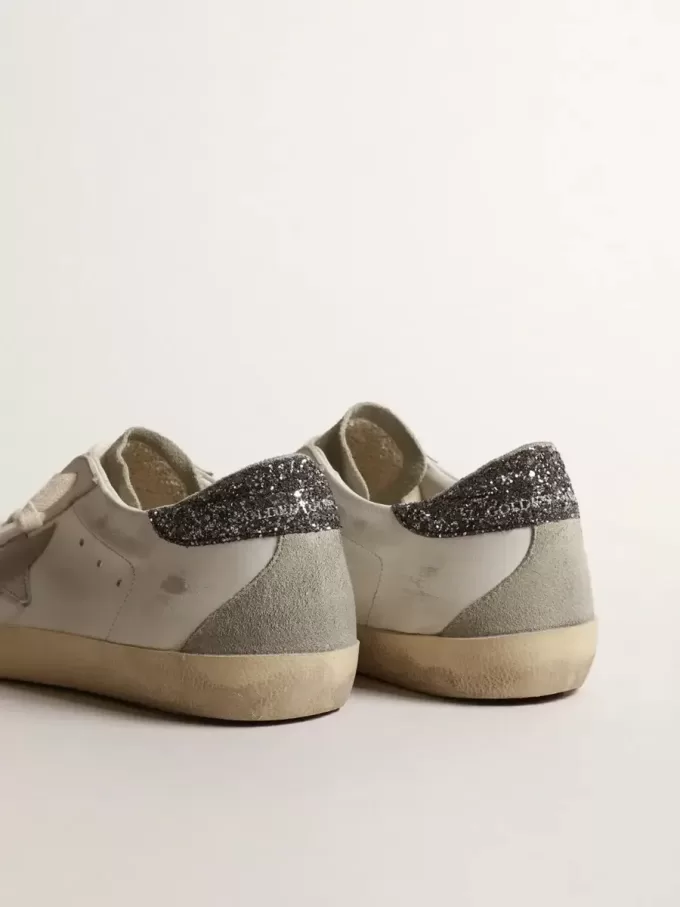 Super-Star voor dames met grijze ster en donkergrijze glitter hielband