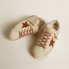 Super-Star voor dames met leren ster en haklipje van leer met krokodillenprint