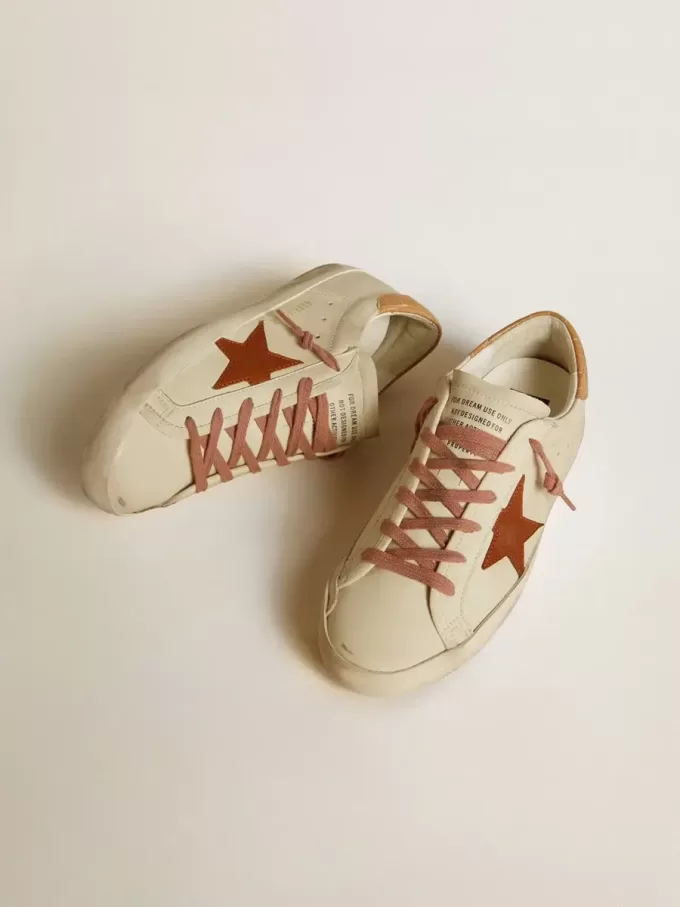 Super-Star voor dames met leren ster en haklipje van leer met krokodillenprint
