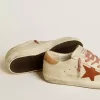 Super-Star voor dames met leren ster en haklipje van leer met krokodillenprint