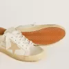 Super-Star voor dames met nude leren ster en gouden glitter hiellip
