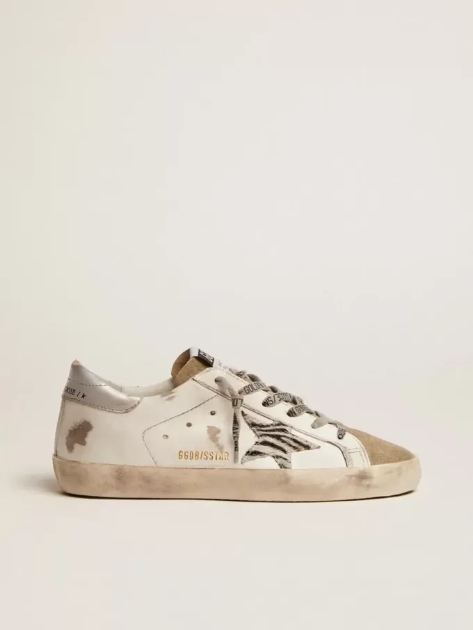 Super-Star voor dames met zebraprint ponyhuidster