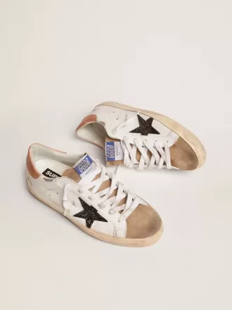 Super-Star voor dames met zwarte glitterster en roze hielband