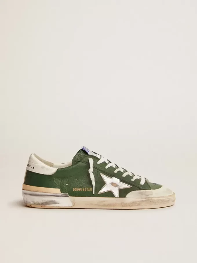 Super-Star voor heren in groen leer en multifoxing
