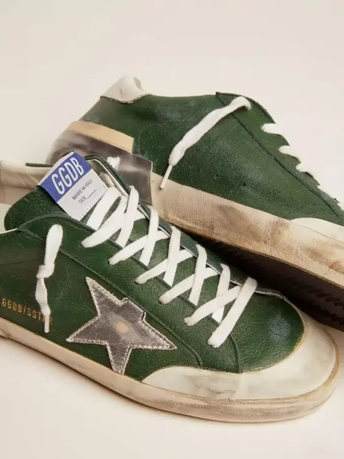 Super-Star voor heren in groen leer en multifoxing
